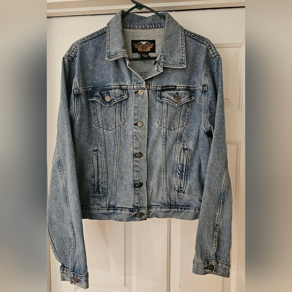 Classic Harley-Davidson  Blue Denim Jacket In XL